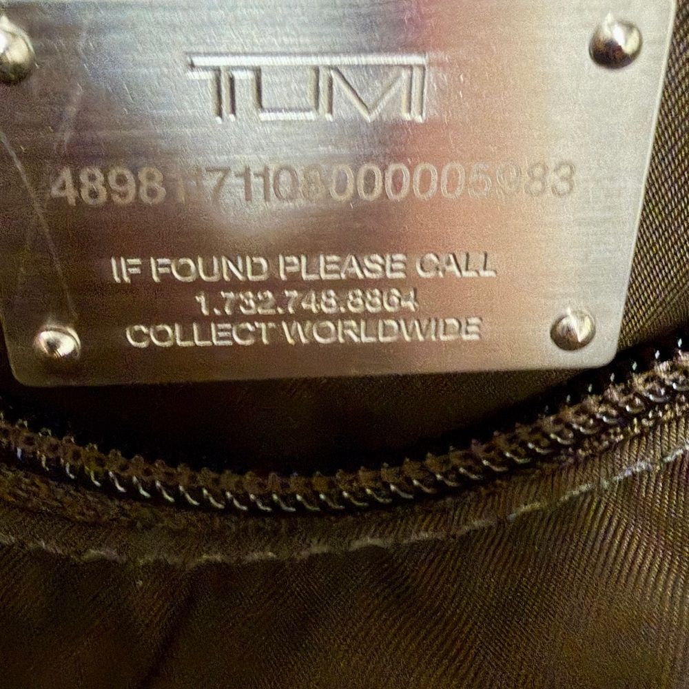 Tumi Voyageur Brown Nylon Crossbody Travel Organizer Bag Adjustable Strap - Picture 6 of 7
